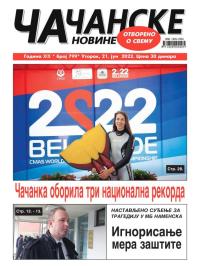 Čačanske novine - broj 799, 21. jun 2022.