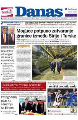 Danas - broj 6632, 26. nov 2015.
