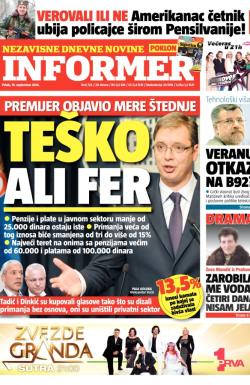 Informer - broj 725, 19. sep 2014.