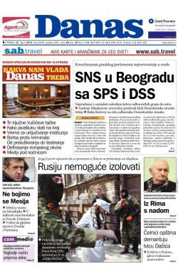 Danas - broj 6049, 22. apr 2014.