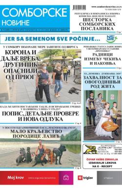 Somborske novine - broj 3448, 24. jul 2020.