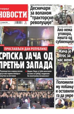Večernje novosti - broj 4901, 10. jan 2024.