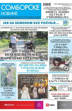 Somborske novine - broj 3449, 31. jul 2020.