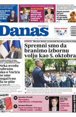 Danas - broj 9408, 16. sep 2023.
