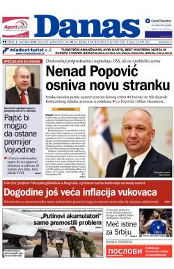 Danas - broj 6183, 3. sep 2014.