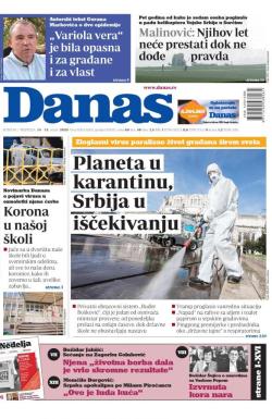 Danas - broj 8202, 14. mar 2020.