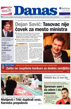 Danas - broj 6402, 10. apr 2015.