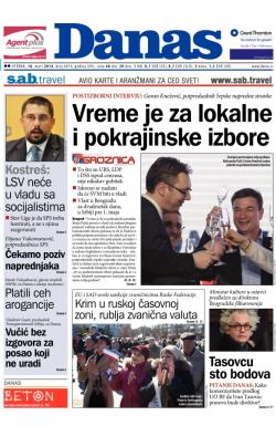 Danas - broj 6014, 18. mar 2014.
