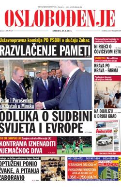 Oslobođenje - broj 24.330, 27. avg 2014.