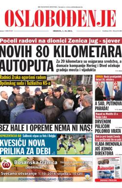 Oslobođenje - broj 24.365, 1. okt 2014.