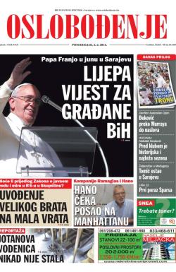 Oslobođenje - broj 24.489, 2. feb 2015.