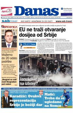 Danas - broj 5989, 21. feb 2014.