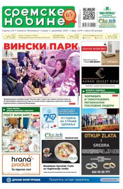 Sremske Novine - broj 3379, 3. dec 2025.