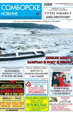 Somborske novine - broj 3264, 13. jan 2017.