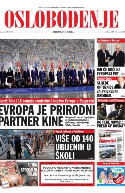 Oslobođenje - broj 24.442, 17. dec 2014.