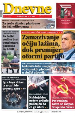 Dnevne novine - broj 3186, 27. dec 2021.