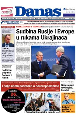 Danas - broj 6233, 23. okt 2014.