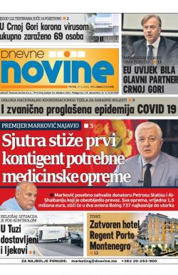 Dnevne novine - broj 2641, 27. mar 2020.