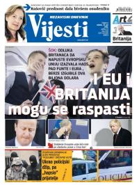 Vijesti - broj 6555, 25. jun 2016.