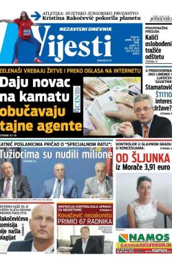 Vijesti - broj 6582, 22. jul 2016.