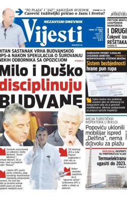 Vijesti - broj 6249, 19. avg 2015.