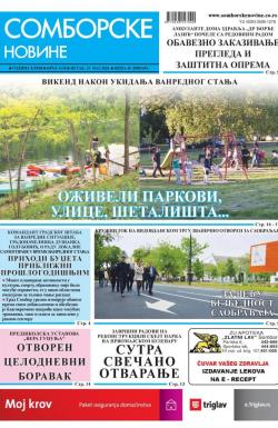 Somborske novine - broj 3438, 15. maj 2020.