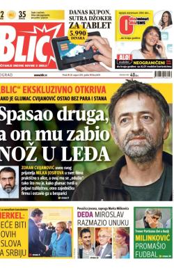 Blic - broj 6659, 28. avg 2015.