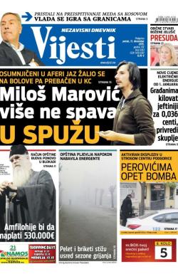 Vijesti - broj 6363, 11. dec 2015.