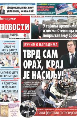 Večernje novosti - broj 3189, 18. mar 2019.
