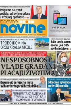 Dnevne novine - broj 2927, 3. mar 2021.