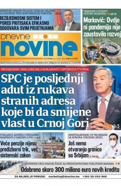 Dnevne novine - broj 2745, 30. jul 2020.