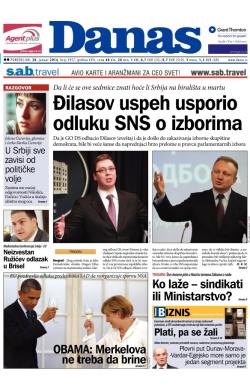 Danas - broj 5957, 20. jan 2014.
