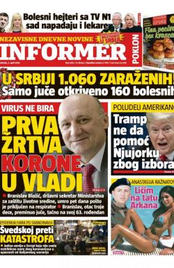 Informer - broj 2418, 2. apr 2020.