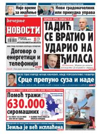 Večernje novosti - broj 1025, 9. sep 2013.