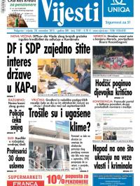 Vijesti - broj 5581, 20. nov 2013.