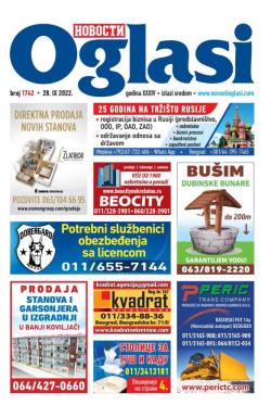 Novosti oglasi - broj 1742, 28. sep 2022.