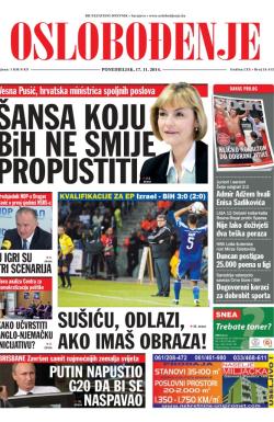 Oslobođenje - broj 24.412, 17. nov 2014.