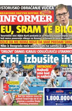 Informer - broj 3233, 2. dec 2022.