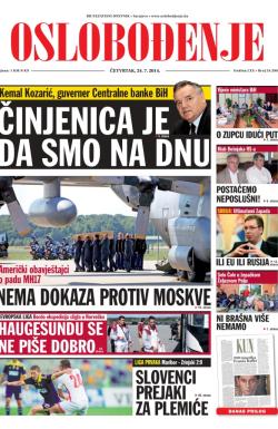 Oslobođenje - broj 24.296, 24. jul 2014.