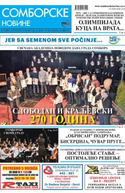 Somborske novine - broj 3374, 22. feb 2019.