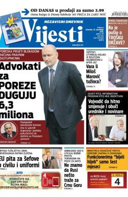 Vijesti - broj 6341, 19. nov 2015.