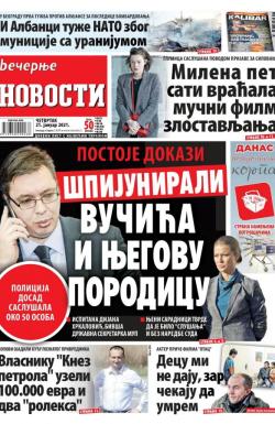 Večernje novosti - broj 3840, 21. jan 2021.