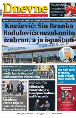 Dnevne novine - broj 3159, 25. nov 2021.