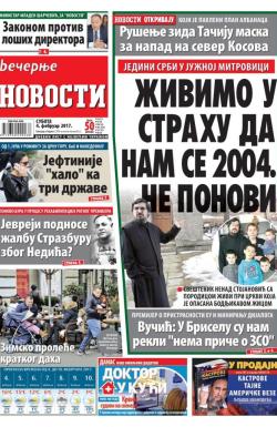 Večernje novosti - broj 2151, 4. feb 2017.