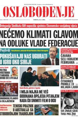Oslobođenje - broj 24.837, 16. jan 2016.