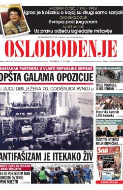 Oslobođenje - broj 24.061, 1. dec 2013.
