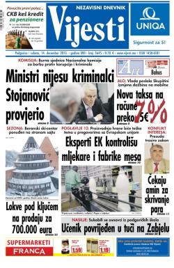 Vijesti - broj 5645, 14. dec 2013.