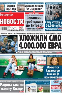 Večernje novosti - broj 1069, 23. okt 2013.