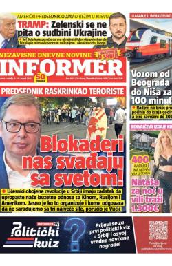Informer - broj 4052, 9. avg 2025.