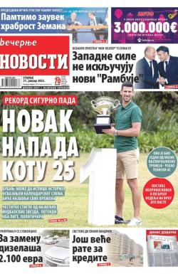 Večernje novosti - broj 4565, 31. jan 2023.